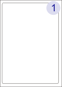 1 Up Label Sheets (Round Corners)