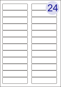 24 Up Labels Sheets (Round Corners)