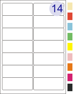 14 Up Label Sheets (Round Corners)