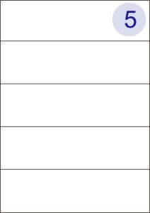 5 Up Label Sheets (Square Corners)