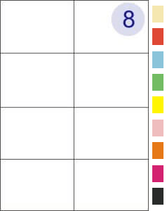 8 Up Label Sheets (Square Corners)