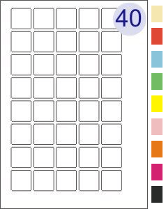 40 Up on A4 Sheet 31x31