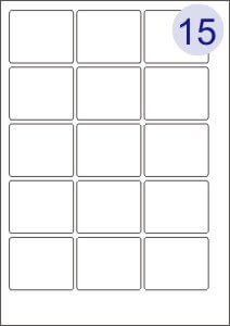 15 Up on A4 Sheet 51x51