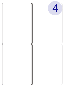 4 Up Label Sheets (Round Corners)