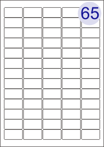 65 Up Label Sheets (Round Corners)