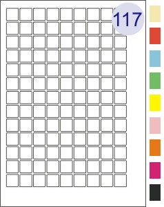 117 Up on A4 Sheet 19x19
