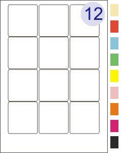 12 Up on A4 Sheet 60x60