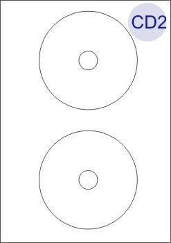 CD/DVD Labels 2 Per Page Inc. Spine