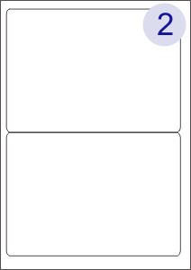 2 Up Label Sheets (Round Corners)