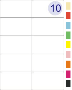 10 Up Label Sheets (Square Corners)