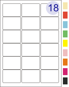18 Up Label Sheets (Round Corners)