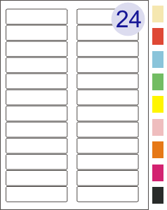 24 Up Labels Sheets (Round Corners)