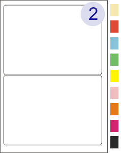 2 Up Label Sheets (Round Corners)