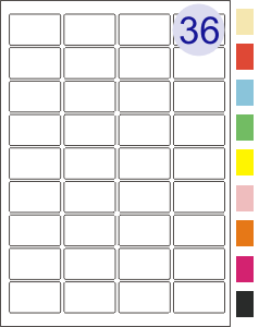 36 Up Labels Sheets (Round Corners)