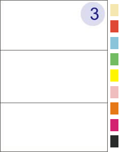 3 Up Label Sheets (Square Corners)