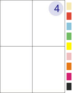 4 Up Label Sheets (Square Corners)