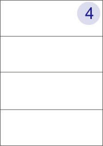 4 Up Label Sheets (Square Corners)