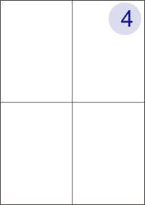 4 Up Label Sheets (Square Corners)