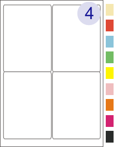 4 Up Label Sheets (Round Corners)