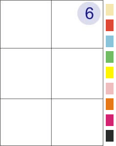 6 Up Label Sheets (Square Corners)