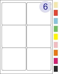 6 Up Label Sheets (Round Corners)