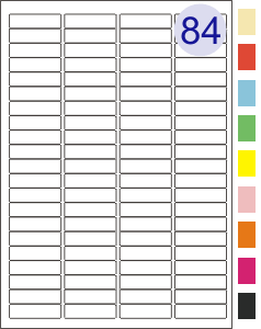 84 Up Labels Sheets (Round Corners)