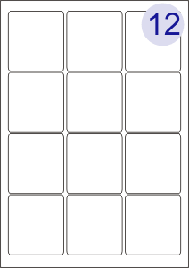 12 Up Label Sheets (Round Corners)