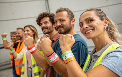 Tyvek durable coloured wristbands