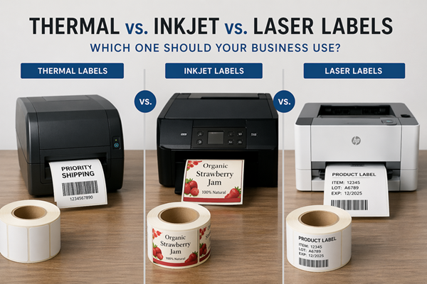 Thermal Labels vs. Inkjet Labels vs. Laser Labels: Which One Should Your Business Use?