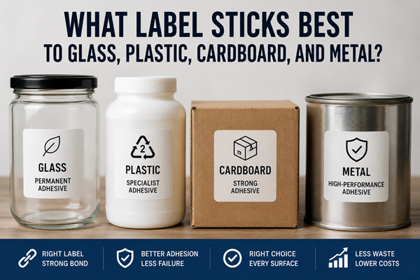 What Label Sticks Best to Glass, Plastic, Cardboard, and Metal?
